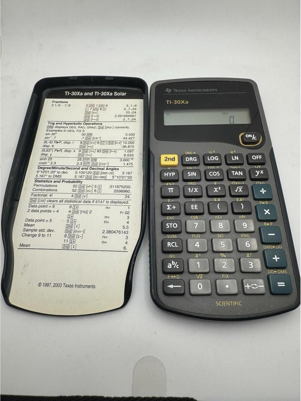 Texas Instruments TI-30Xa Scientific Calculator w/ Cover – Tested & Working
